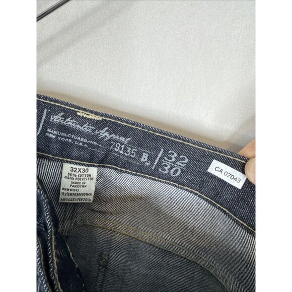 PD&C Jeans 32x30 Dark Wash Straight Fit Whiskered Denim Mens Casual - Picture 5 of 6